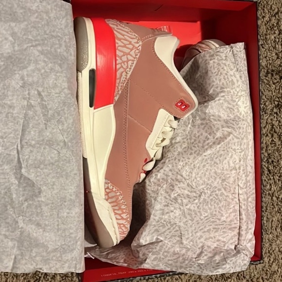 air jordans pink retro 3s size w 6.5 - Picture 6 of 6